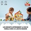 LEGO 10994 Duplo Ma Ville La Maison Familiale 3-en-1, Maison de Poupées en Briques avec Voiture, 5 Figurines, 2 Animaux et La