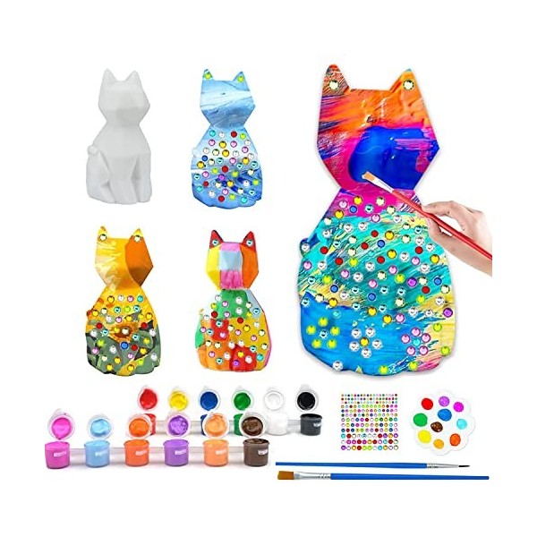 Kits de bricolage pour enfants, loisirs créatifs pour enfants, graffiti, kit de peinture lumineuse pour enfants, motif chat, 