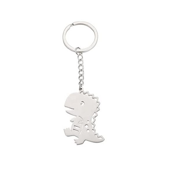 Joli porte-clés T-Rex Dino - 5 cm - En métal - Dinosaure - Tyrannosaurus - Cadeau - Garçons - Hommes - Enfants - Fantaisie - 