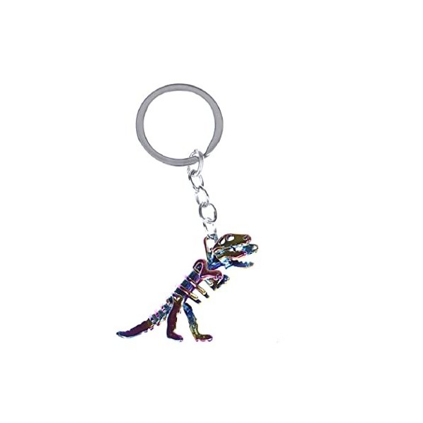 T-Rex Dino Porte-clés 3D en métal 6 cm | Tyrannosaurus | Cadeau | Garçons | Hommes | Enfants | Fantaisie | Tyrannosaurus Rex 