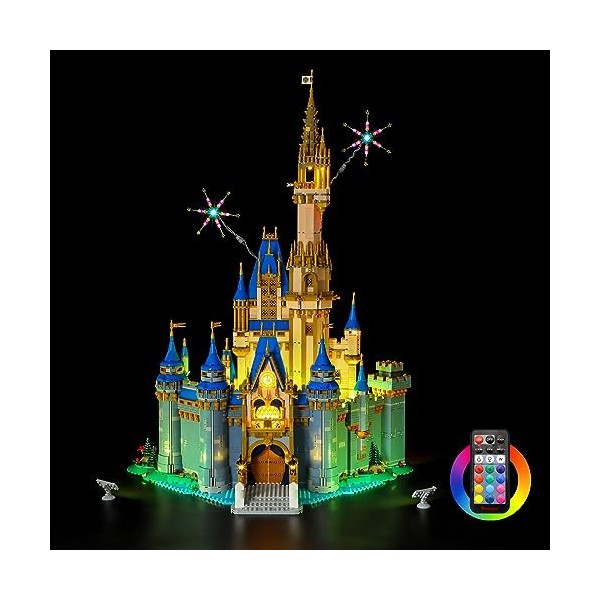 BRIKSMAX Kit d’éclairage à LED pour Lego Disney Le château Disney - Compatible with Lego 43222 Blocs de Construction Modèle- 