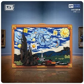 LOZ 1066 Blocs de construction éducatifs Jouets pour la décoration de la maison La peinture 3D Starry Night Great Work Creati