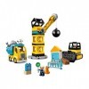 LEGO 10932 Duplo Town La Boule De Démolition Jeu De Construction avec Camion, Grue Et Bulldozer, Jouets Enfants de 2 Ans Et P