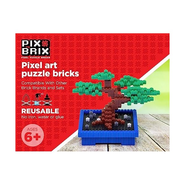 Pix Brix Pixel Art Brix Brix Boîte de 6 000 pièces Pixels, Palette Moyenne de 12 Couleurs Briques de Construction emboîtables