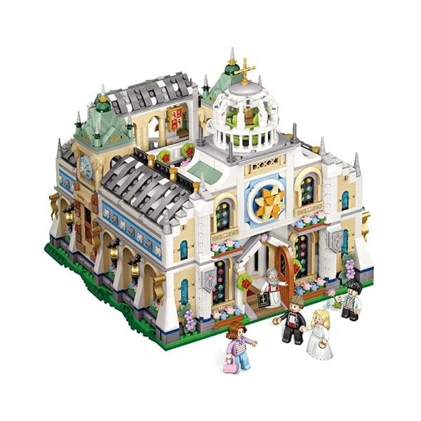 LOZ Building Blocks Educational Toy Architecture Wedding Chapel with The Piano Restaurant Groom Bride Priest and The Flower G