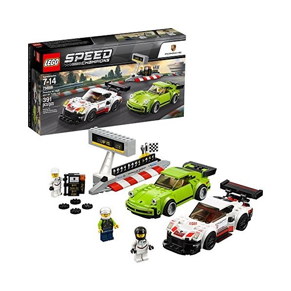 LEGO Speed Champions Porsche 911 RSR and 911 Turbo 3.0 75888 Building Kit 391 Pieces 