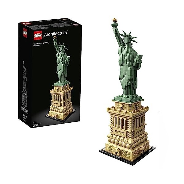 LEGO 21042 Architecture La Statue de la Liberté, Ensemble de Construction Skyline & 21028 Architecture New York, Kit de Const