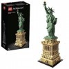 LEGO 21042 Architecture La Statue de la Liberté, Ensemble de Construction Skyline & 21028 Architecture New York, Kit de Const