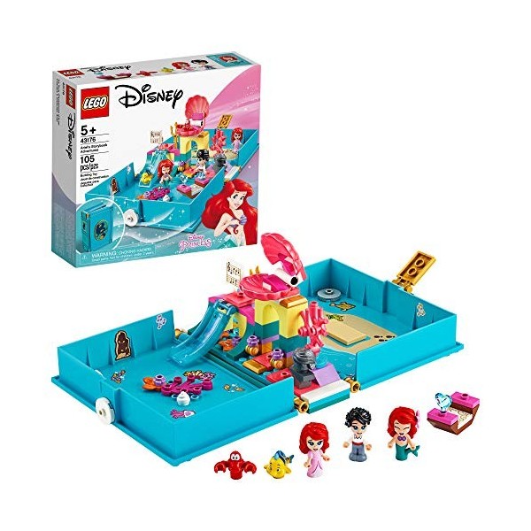 LEGO Disney Ariel’s Storybook Adventures 43176 Creative Little Mermaid Building Kit, New 2020 105 Pieces 