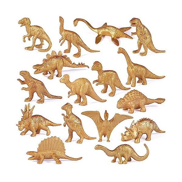 Lot de 16 figurines de dinosaures lumineuses, petits cadeaux de fête phosphorescents, figurines réalistes de petits dinosaure