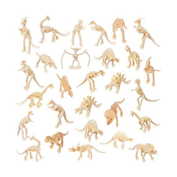 Lot de 16 figurines de dinosaures lumineuses, petits cadeaux de fête phosphorescents, figurines réalistes de petits dinosaure