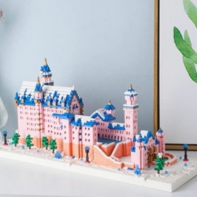 Blocs de Construction de Château en Pierre de Cygne Rose 6392 pièces Château de Modèle darchitecture de Renommée Mondiale 