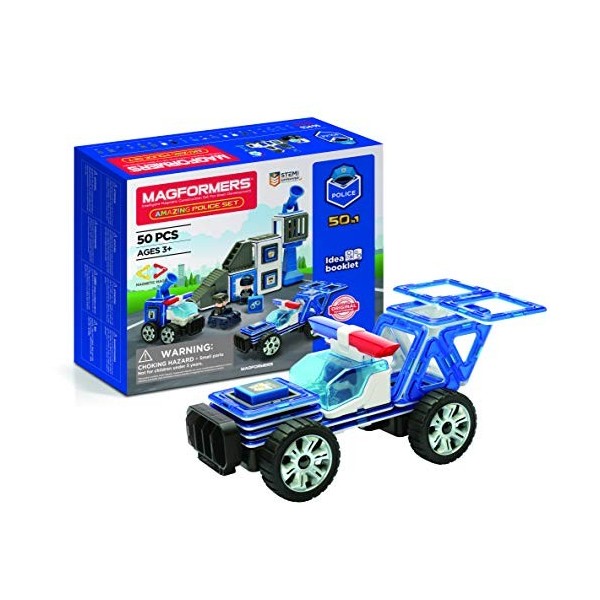 Magformers- Amazing Police, 717002, Multicolore