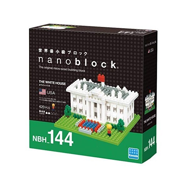 Nanoblock-nanoblock-NBH-144-Sights to See Series The White House Jouet, NBH-144, Multicolore