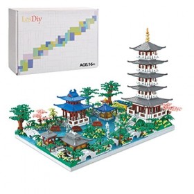 JOYFAN 5186 Pièces Maison de Architecture Mondiale Jeu de Construction, Maquette de Lac Ouest, Blocs de Construction pour Adu