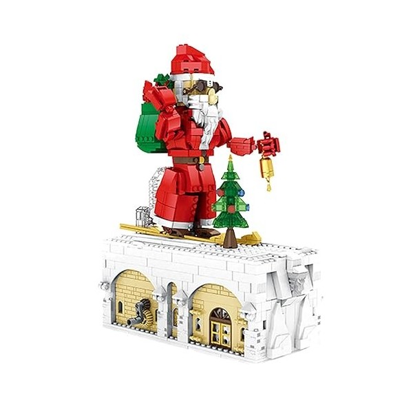 Bloc de Construction de Noël, Jeu de Construction de Noël Compatible avec Lego, Modèle de Jeu de Blocs de Construction, Décor