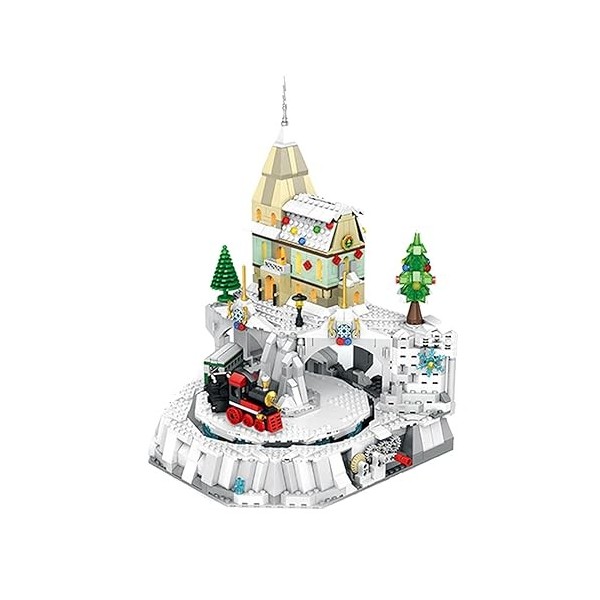 Bloc de Construction de Noël, Jeu de Construction de Noël Compatible avec Lego, Modèle de Jeu de Blocs de Construction, Décor