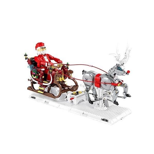 Bloc de Construction de Noël, Jeu de Construction de Noël Compatible avec Lego, Modèle de Jeu de Blocs de Construction, Décor