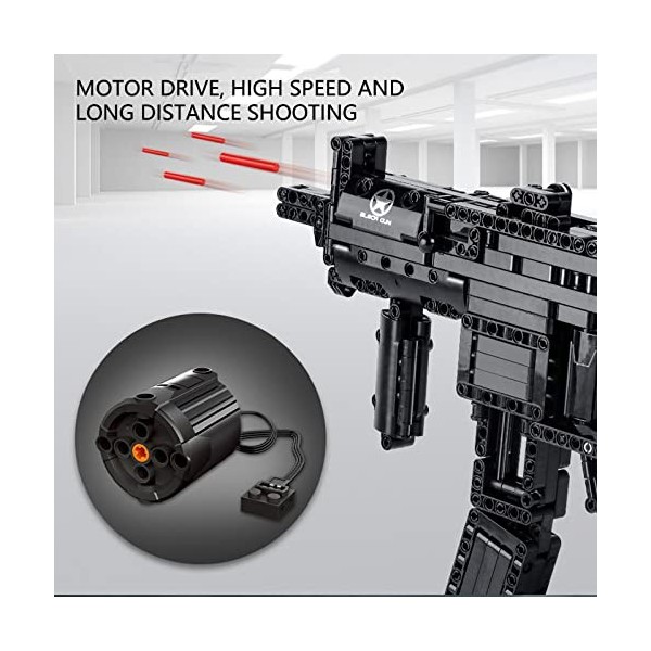 ZXCVBN Technology Building Blocks HK MP5 MLI Rifles Model, 783pcs Building Blocks Shooting Weapon Model Kit, Modèle de Fusil 