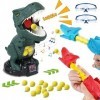 Ulikey Jouet Tir Dinosaures Enfants, Jouet de Tir sur Cible Mobile, Jouet de Tir Dinosaure avec Airsoft des Dinosaures Softba