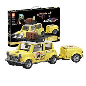 WWEI Technique Voiture de Sport modèle, 1546 pièces Voiture de Pique-Nique Touristique Blocs de Construction, ave remorque de