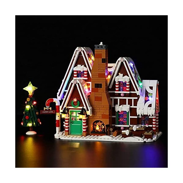 BONOCO Lumière LED Compatible avec Lego 10267 Créateur Gingerbread House Building Blocs Modèle: Version à Distance - Version 