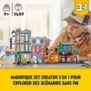 LEGO 31141 Creator La Grand-Rue, Jouet de Construction avec Gratte-Ciel et Rue de Marché, Set avec Maquette dHôtel, de Café,