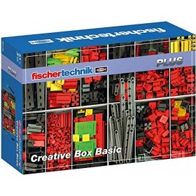 fischertechnik 554195 Creative Basic – Un vaste Choix de contenus sélectionnés : 630 Composants, Une Plaque de Base, Une boît