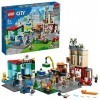 LEGO 60292 City le Centre-Ville, Jeu de Construction avec Moto, Bicyclette, Camion, Plaques Routières et 8 Miniatures
