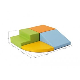 IGLU XL Modules de Motricité Blocs de Construction Jouets éducatifs 4 pièces Antidérapant, Parcours motricité bébé, Bloc Mous