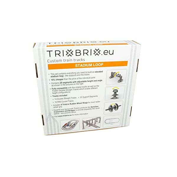 Trixbrix Stadium Loop compatible avec Lego Train 60197 60198 10277 60205 60238 60337