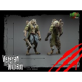 RAYGE3LOV Maestro Union FuRay Planet Veteran William Werewolf 1/12 Scale Figure 8,5" Furry Action Figures, Furay Planet Serie
