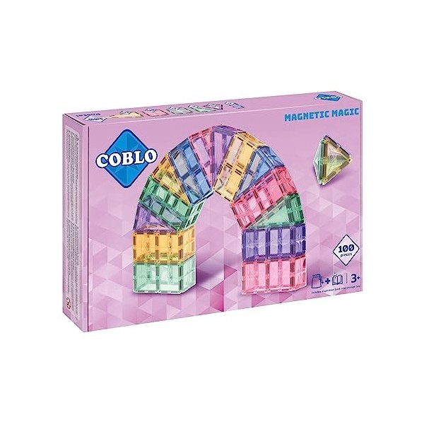 Coblo Pastel - Blocs de Construction Magnétiques pour Enfants - Jouets Educatifs - Créativité et Imagination - Grandes Constr