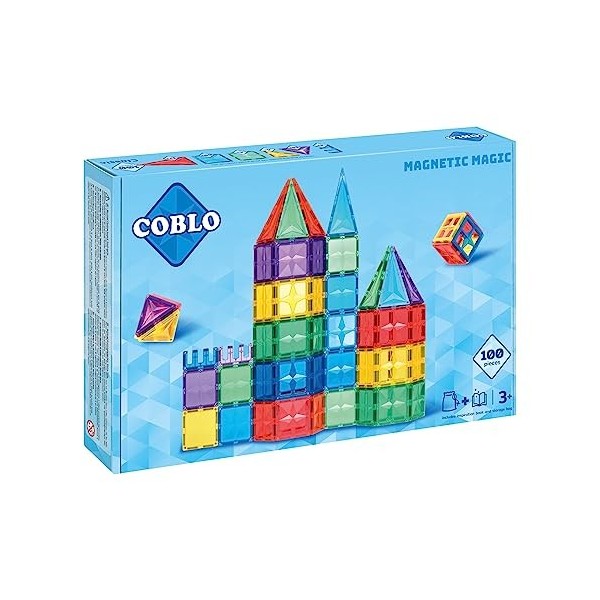 Coblo Classic - Blocs de Construction Magnétiques pour Enfants - Jouets Educatifs - Créativité et Imagination - Grandes Const