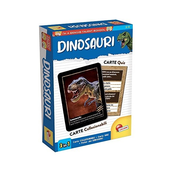 Kit Dinosaures 2 En 1 Liscianigiochi - T-Rex + Velociraptor à Déterrer Et Assembler - Jeu Éducatif Pour Enfants Dès 7 Ans