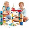 Hape - Circuit à Billes en Bois Quadrilla Kit Codage Avancé - Kit 119 Pièces, Étages et Tourbillon - Jeu de Construction en B