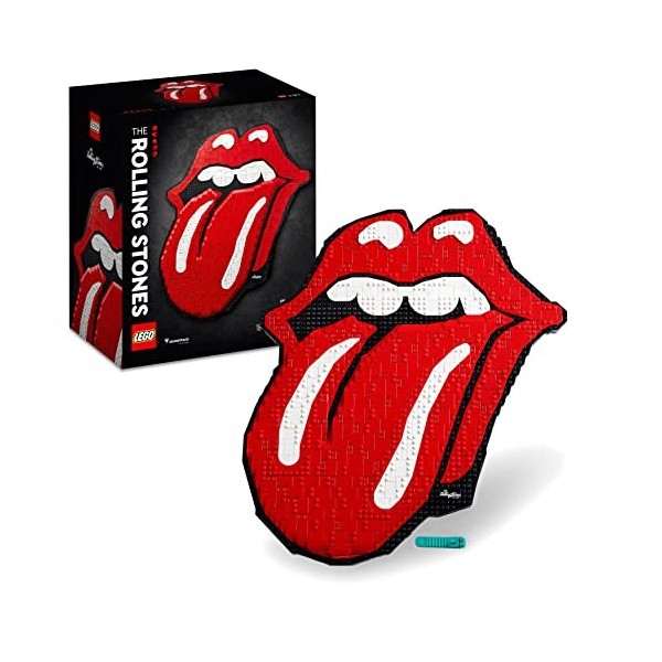 LEGO 31206 Art The Rolling Stones, Accessoire de Décoration Intérieure et Loisir Créatif pour Adultes, Idée de Cadeau Musique