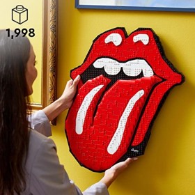 LEGO 31206 Art The Rolling Stones, Accessoire de Décoration Intérieure et Loisir Créatif pour Adultes, Idée de Cadeau Musique