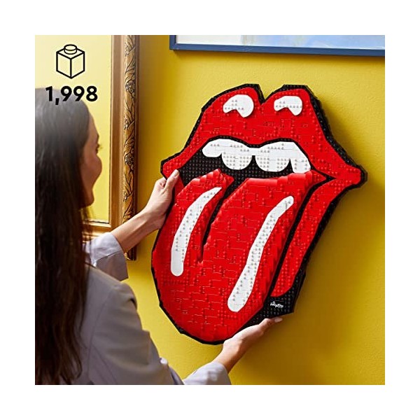 LEGO 31206 Art The Rolling Stones, Accessoire de Décoration Intérieure et Loisir Créatif pour Adultes, Idée de Cadeau Musique