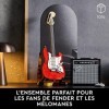 LEGO 21329 Ideas Fender Stratocaster, Set de Construction Guitare pour Adultes DIY, Ampli 65 Princeton Reverb et Accessoires,