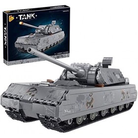 LAKIOMZ Char Militaire Jeu De Construction, 2127 Pièces Modèle De Char WW2 Militaire Tank Maus avec Figurine Blocs De Constru