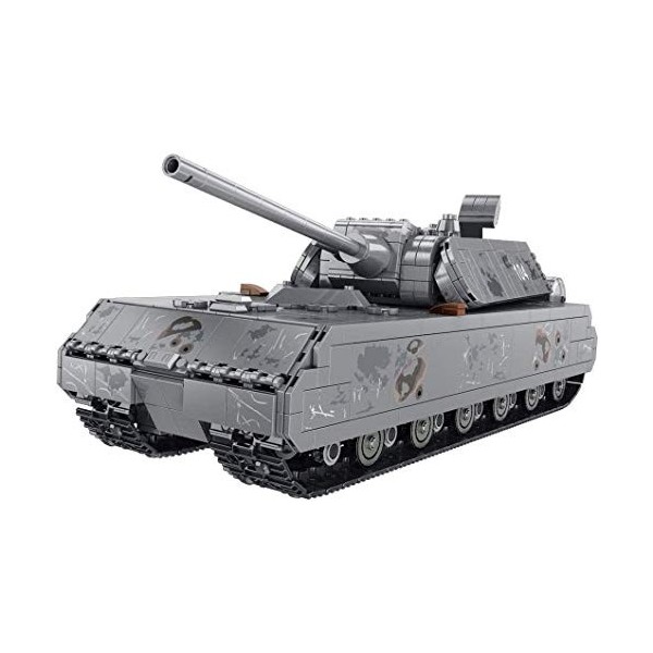 LAKIOMZ Char Militaire Jeu De Construction, 2127 Pièces Modèle De Char WW2 Militaire Tank Maus avec Figurine Blocs De Constru