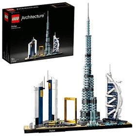 LEGO 21052 Architecture Dubaï, Idée Cadeau pour Adolescent de 16 Ans et Plus, Loisirs Créatifs Adultes, Maquettes et Modélism