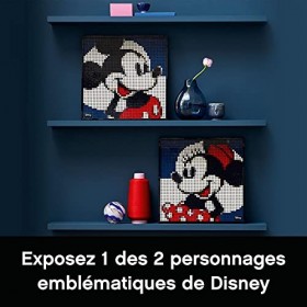 LEGO 31202 Art Disneys Mickey Mouse Cadre et Décoration Murale, Set de Bricolage pour Adultes