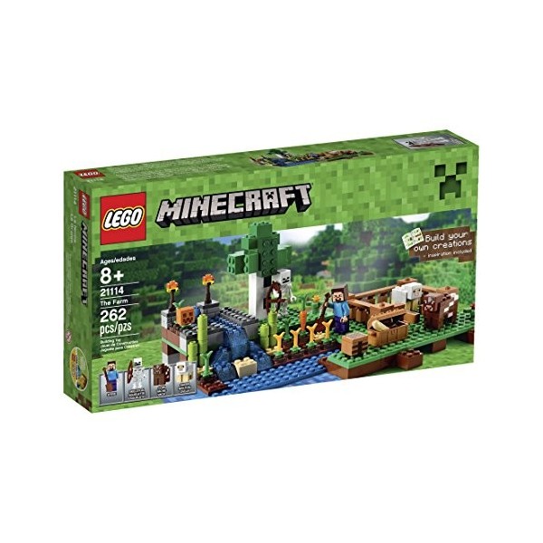 LEGO Minecraft 21114 The Farm Includes A Skeletons Bow Shovel 13.9 x 7.5 x 2.3"