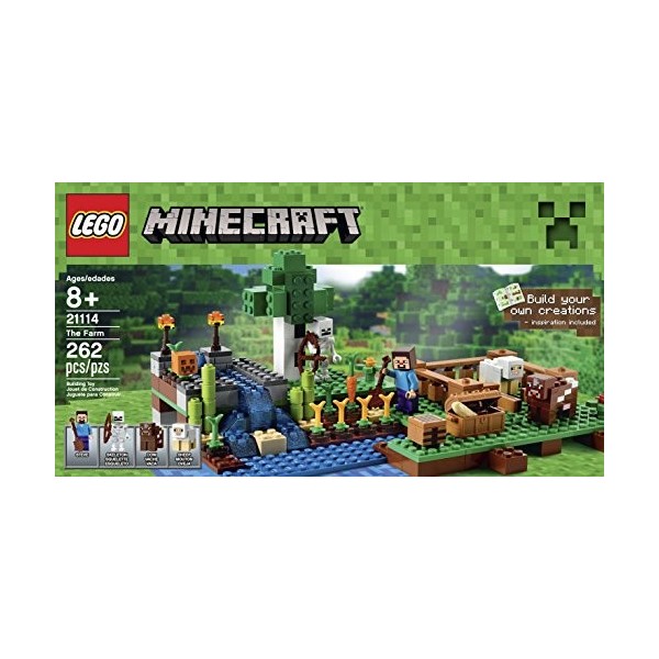 LEGO Minecraft 21114 The Farm Includes A Skeletons Bow Shovel 13.9 x 7.5 x 2.3"