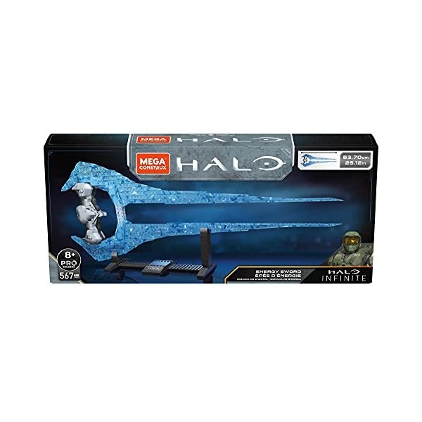 Mega Construx Halo Infinite, épée dénergie 53 cm à construire, 567 pièces, jeu de briques de construction, 8 ans et plus, GP