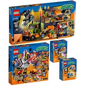 BRICKCOMPLETE Lego City 60293 Stunt-Park, 60294 Stuntshow, 60297 Power Stuntbike & 60298 Rocket Bike