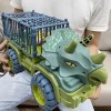 SM SunniMix Véhicule De Transport De Dinosaures pour Enfants, Playmobil Dinosaure, Voiture Enfant, Voitures avec Oeuf Et Figu