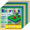 Brickyard Building Blocks Pack De 8 Plaques DAppui pour Briques De Construction 2 Vertes, 2 Bleues, 2 Grises, 2 Sable - Pac